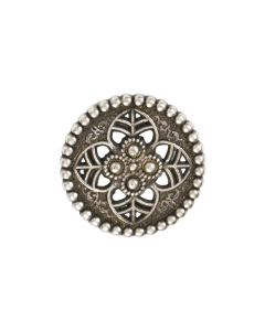 B117 Elaborate Old Silver Shank Button