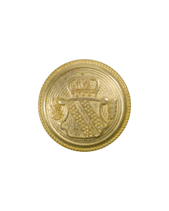 B1978 Crest with Crown Gold Shank Button