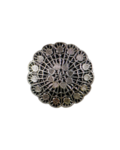 B278 Ornate Old Silver Shank Button