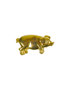 B399 Pig 25mm Gold Shank Button