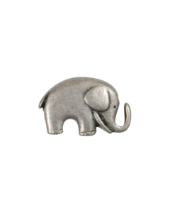 B400 Elephant 21mm Antique Silver Shank Button