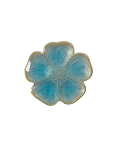 B417 Flower Blue(75_5014) Shank Button