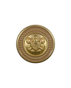 B418 Crest Matte Gold (BG) Shank Button