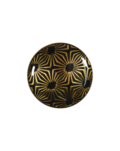 B420 Floral Black Shank Button