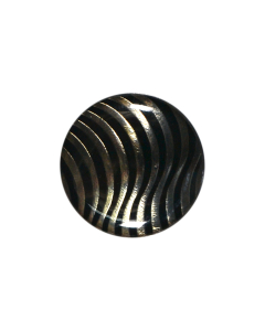 B422 Wavy Lines Gunmetal Black Shank Button