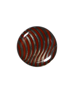 B422 Wavy Lines Gunmetal Red Shank Button