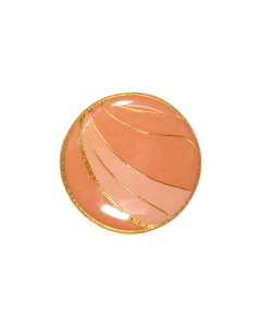 B424 Swirls 20mm Pink Shank Button