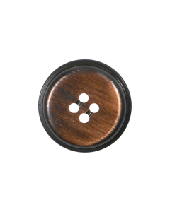 B484 Raised Centre Brushed Antique Copper(34) 4 Hole Button