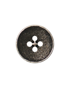 B523 Cross Centre 14L Silver(19) 4 Hole Button