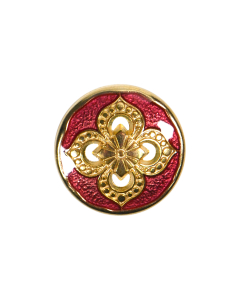 B525 Ornate 32L Pink(18/5005) Shank Button