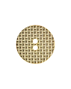 B532 Cross Hatch Gold(03) 2 Hole Button