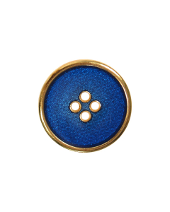 B550 Colour Centre with Gold Rim Blue(1/5010) 4 Hole Button