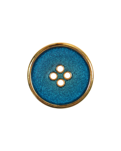 B550 Colour Centre with Gold Rim Turquoise(1/5012) 4 Hole Button