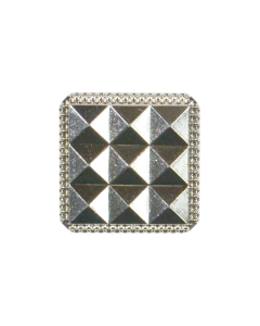 B61 Squares 24L Silver Shank Button