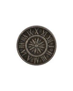 B62 Steampunk Clock Old Silver Shank Button