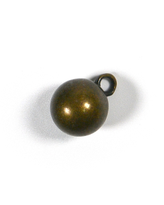 B843 Full Ball Old Brass Shank Button