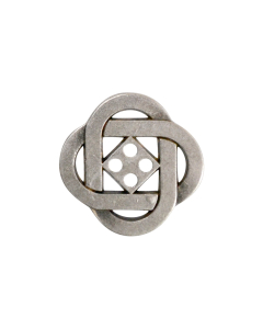 B845 Celtic Knot Silver(16) 4 Hole Button
