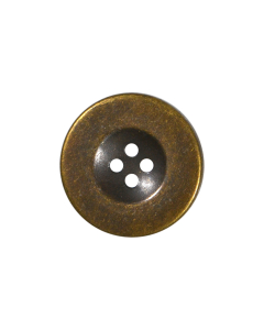 B847 Plain Rim Edge 36L Old Brass 4 Hole Button