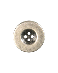 B847 Plain Rim Edge 24L Old Silver 4 Hole Button