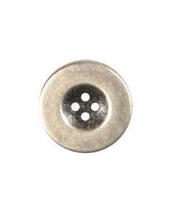 B847 Plain Rim Edge Old Silver 4 Hole Button