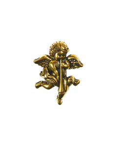 B904 Cherub with Pipe 26mm Antique Gold Shank Button