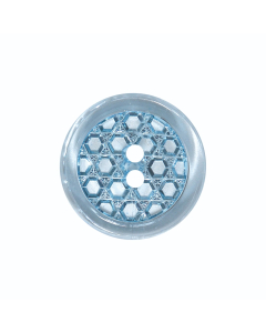 G25 Hexagon Pattern Blue 2 Hole Button