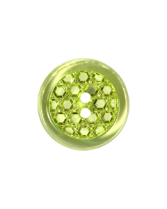 G25 Hexagon Pattern Green 2 Hole Button