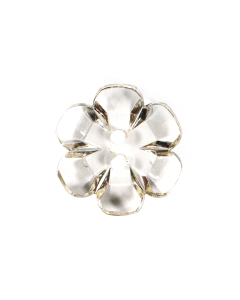 G60 Transparent Flower 18mm Cream(8) 2 Hole Button