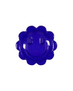 K100 Flower Smiley Face 24L Purple(39) Shank Button