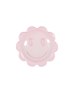 K100 Flower Smiley Face 29L Pink(68) Shank Button