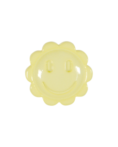 K100 Flower Smiley Face 29L Yellow(83) Shank Button