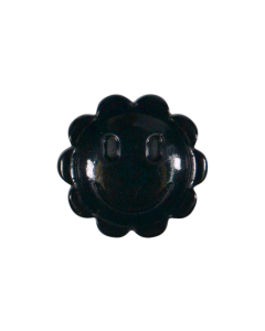 K100 Flower Smiley Face 24L Black Shank Button