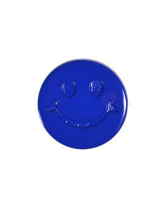 K1496 Smiley Face 24L Royal(24) Shank Button