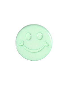 K1496 Smiley Face 24L Mint(36) Shank Button