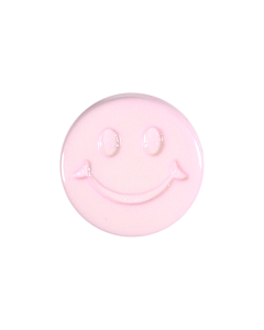 K1496 Smiley Face 24L Pink(5) Shank Button