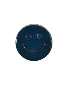 K1496 Smiley Face 24L Navy(75D) Shank Button