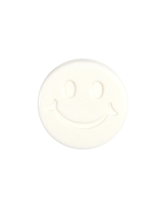 K1496 Smiley Face 24L White Shank Button