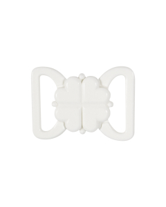 K168 20mm White Heart Detail Clasp