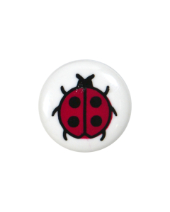 K353 Ladybird 23L White(008) Shank Button