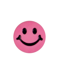 K610 Smiley Face 24L Pink(13) Shank Button