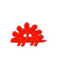 K62 Stegosaurus 34mm Red 2 Hole Button