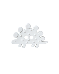 K62 Stegosaurus 34mm White 2 Hole Button