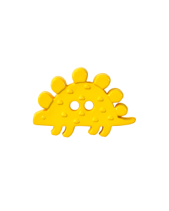 K62 Stegosaurus 34mm Yellow 2 Hole Button