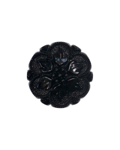 K703 Scalloped 36L Black Shank Button