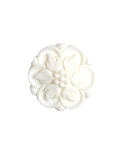 K703 Scalloped 24L White Shank Button