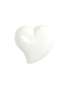 K724 Curved Heart 18mm White Shank Button