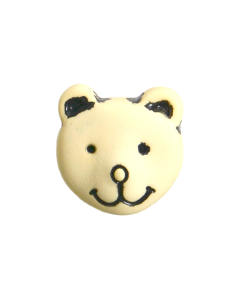 K814 Bear's Face 24L Cream(8) Shank Button