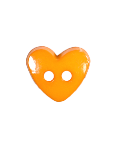 K824 Small Heart 10L Orange(123) 2 Hole Button