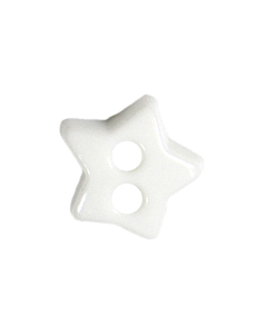 K825 Small Star 10L White 2 Hole Button