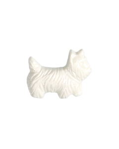 K931 Scottie Dog 26L White Shank Button